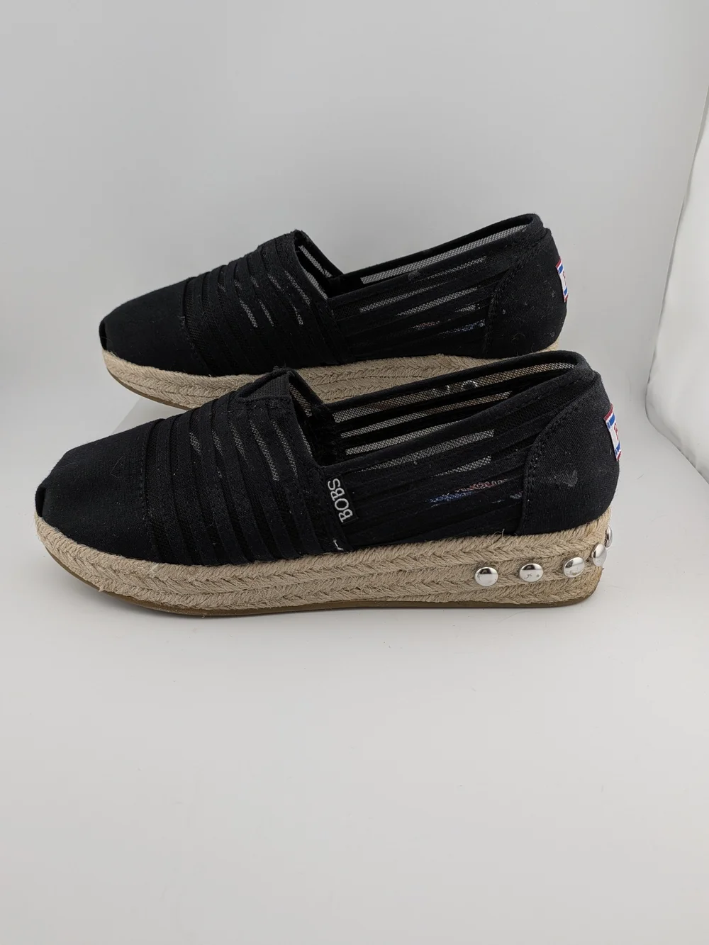 Skechers Black Women's Espadrille Slip-On Shoes